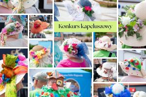 Widok kapeluszy wykonanych przez seniorów