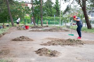 Widok ekipy porządkowej