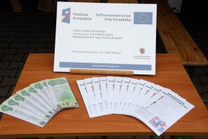 Plakat promujący projekt oraz ulotki dotyczące organizowania społeczności lokalnej