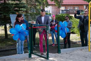 Uroczyste otwarcie placu zabaw przez Burmistrza Solca Kujawskiego
