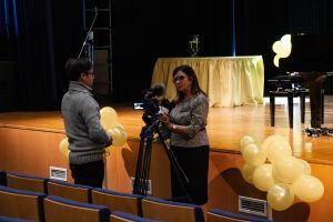 Dyrektor CUS w Solcu Kujawskim podczas wywiadu udzielanego Telewizji Solec