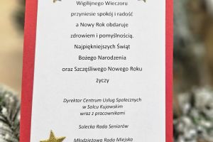 Widok życzeń świątecznych