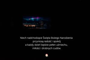 Kadr z filmu wraz z naniesionymi na niego życzeniami