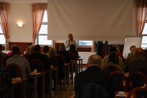 Pani Justyna Żebrowska - Dudek - Dyrektor Wydziału Spraw Obywatelskich Urzędu Miejskiego w Solcu Kujawskim podczas...