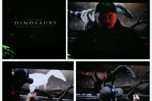 Widok kadrów z filmu Pana Marcina Ambrozika- paleoartysty