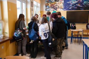 Uczniowie podczas warsztatów