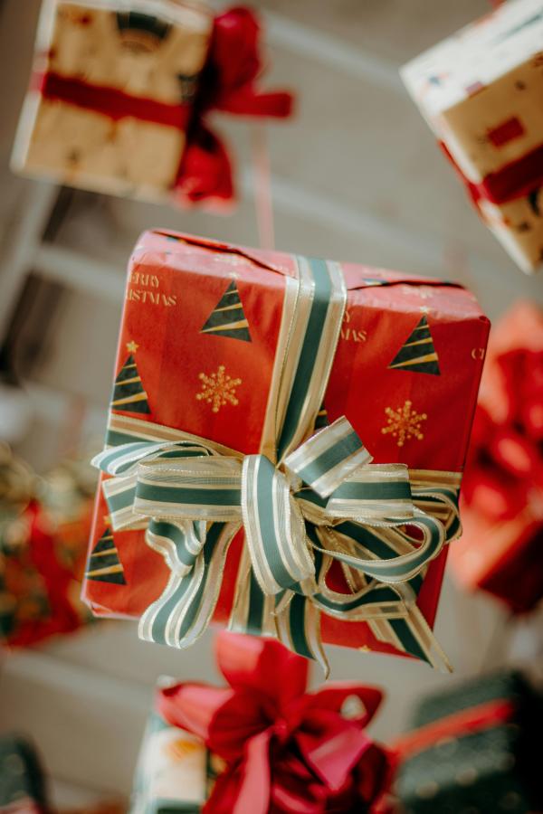 Widok prezentu świątecznego